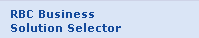 RBC Business Solution Selector