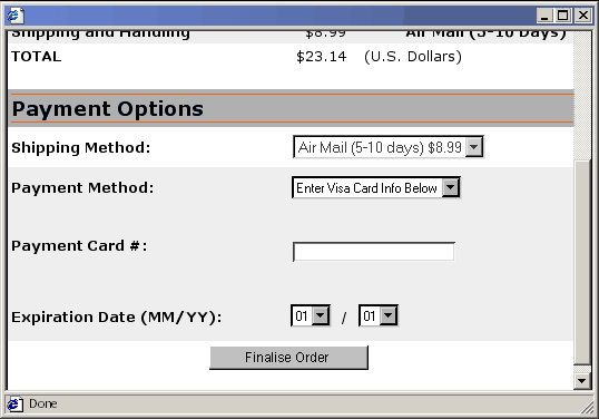 Shopping Demo Screen 2