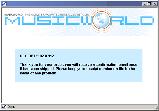 Shopping Demo Screen 5