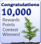 Congratulations 10,000 - Rewards Points Contest Winners!