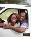 Couple in a car