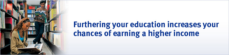 Furthering your education increases your chances of earning higher income
