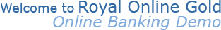 Welcome to Royal Online Gold Online Banking Demo
