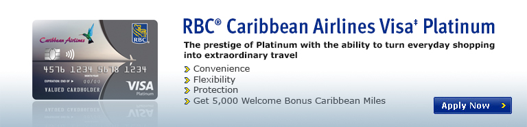 Caribbean Miles Redemption Chart