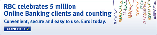 RBC celebrates 5 million Online Banking clients and counting. Convenient, secure and easy to use. Enrol today. Learn More