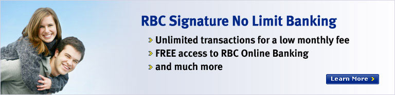 RBC Signature No Limit Banking Account. Switch today and you could get a Short-Haul Flight. Learn more.