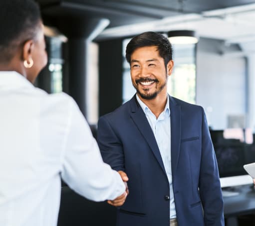 Smiling business man started a business with RBC help and advice