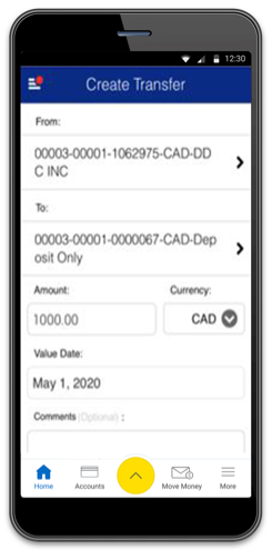 RBC Express Business Banking App on mobile phone