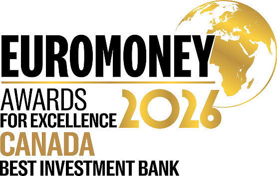 RBC has been recognized by Euromoney Awards for Excellence 2026-Best Investment Bank in Canada