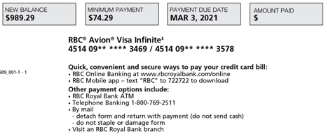 How To Read Your Credit Card Statement Rbc Royal Bank
