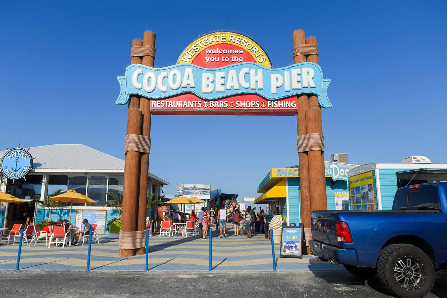 gate of the Cocoa Beach pier