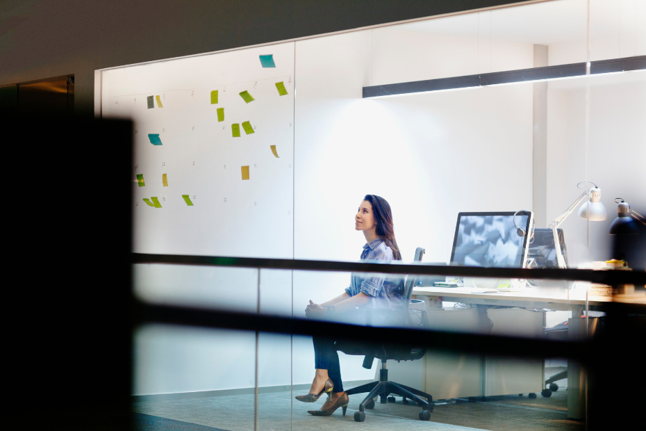 Woman in office