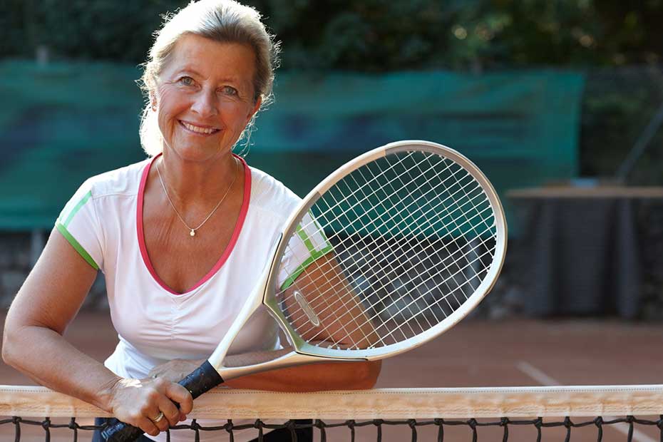 Staying active in retirement by enjoying sport of tennis