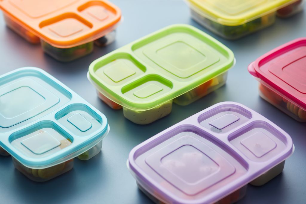 Colourful lunch boxes