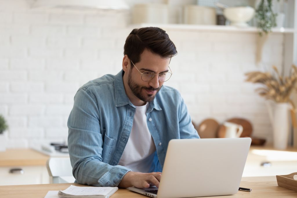 Man on a laptop