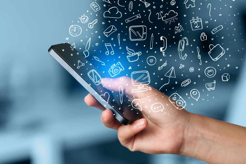 Person holding phone