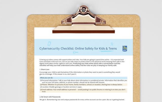 Checklist: Online Safety for Kids and Teens