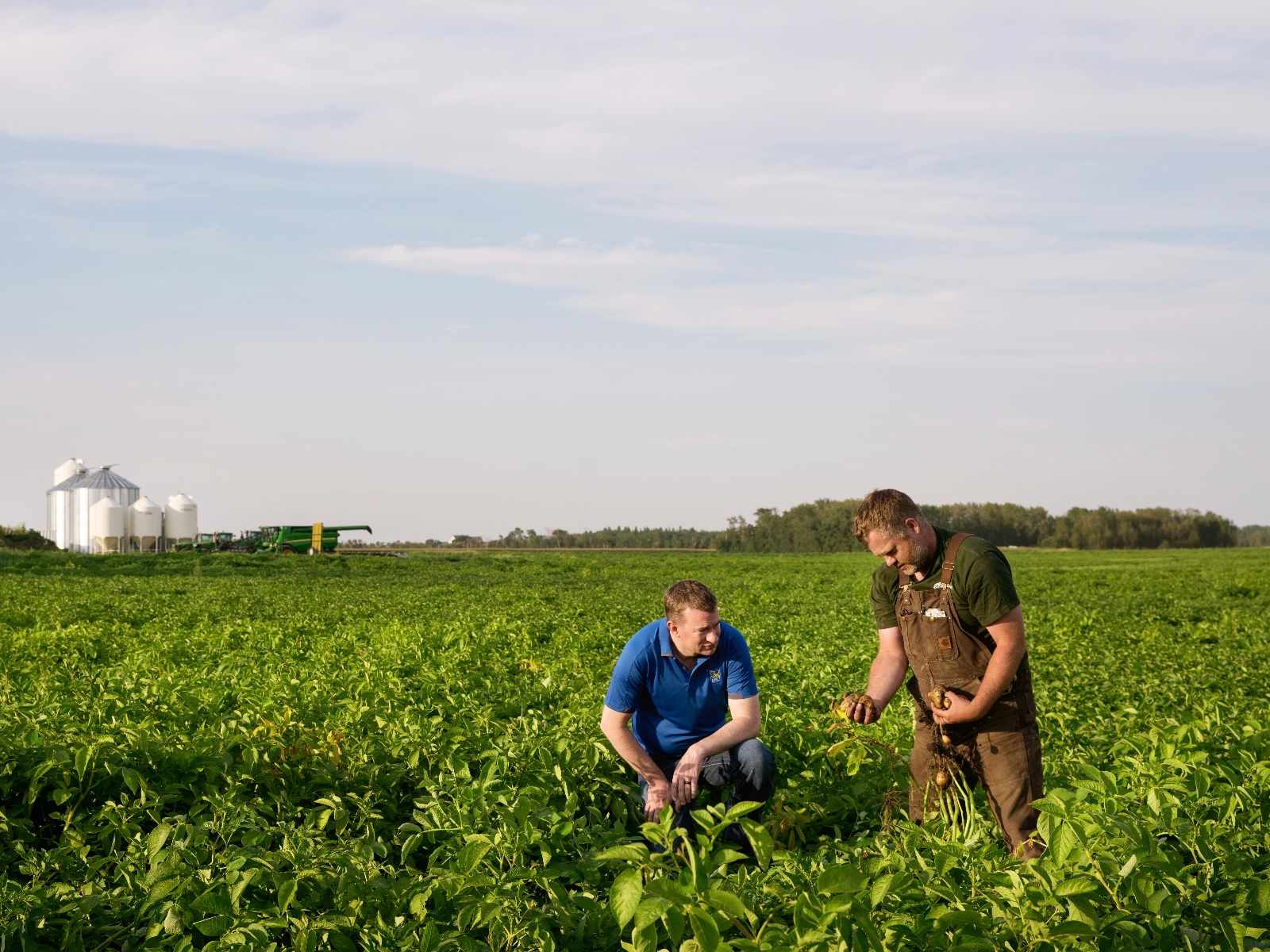 Two people in a field