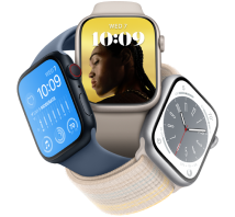 Trois montres Apple Watch