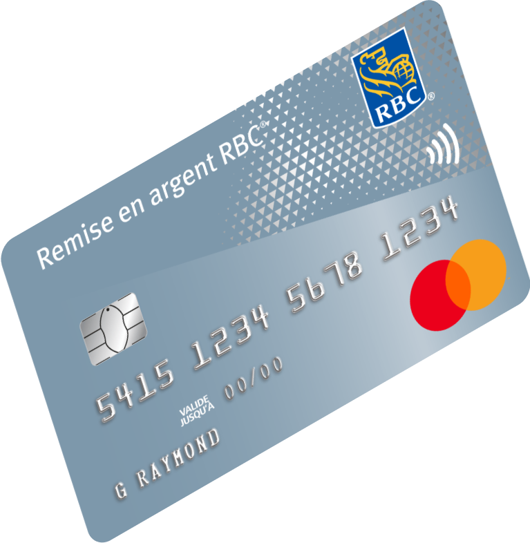 Photo d’une carte de crédit RBC avec remise en argent