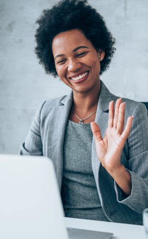 Image of a customer using a computer