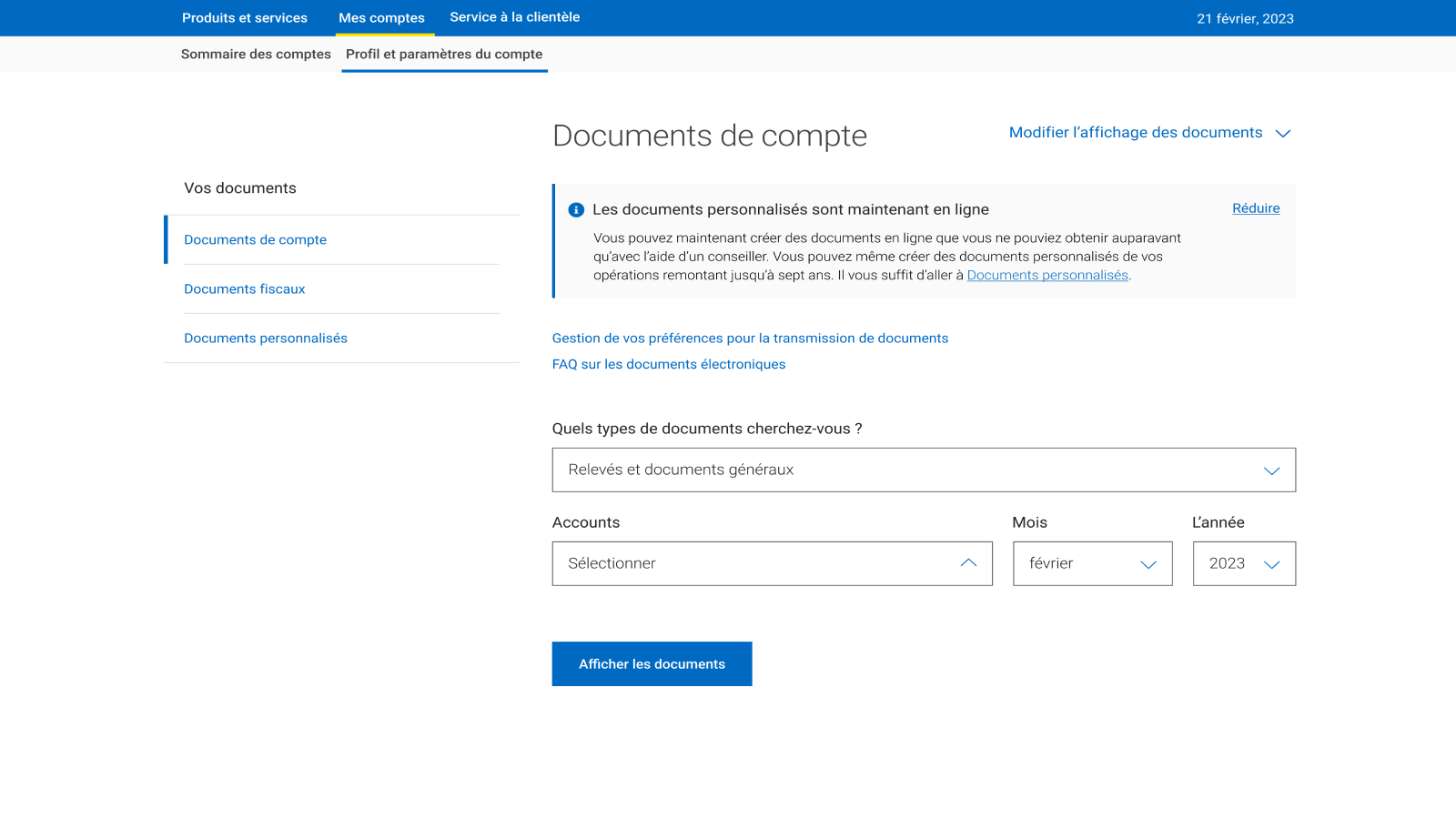 Comptes bancaires – Services bancaires aux particuliers – RBC