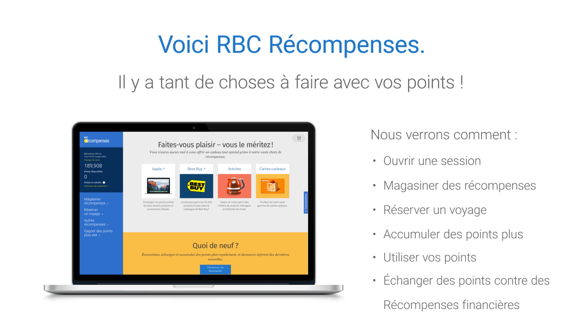 Comment utiliser des points à partir d’un appareil mobile