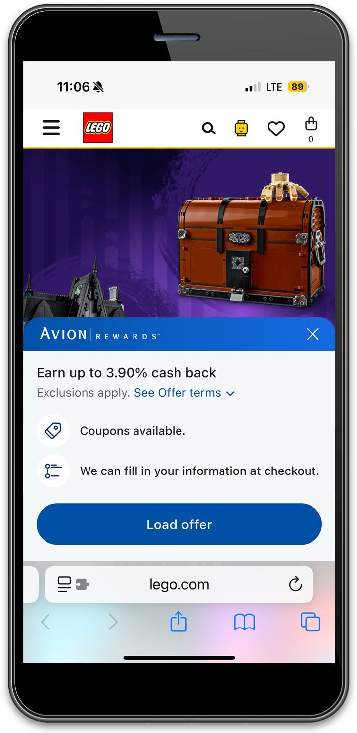 Screenshot of phone showing upcoming activities